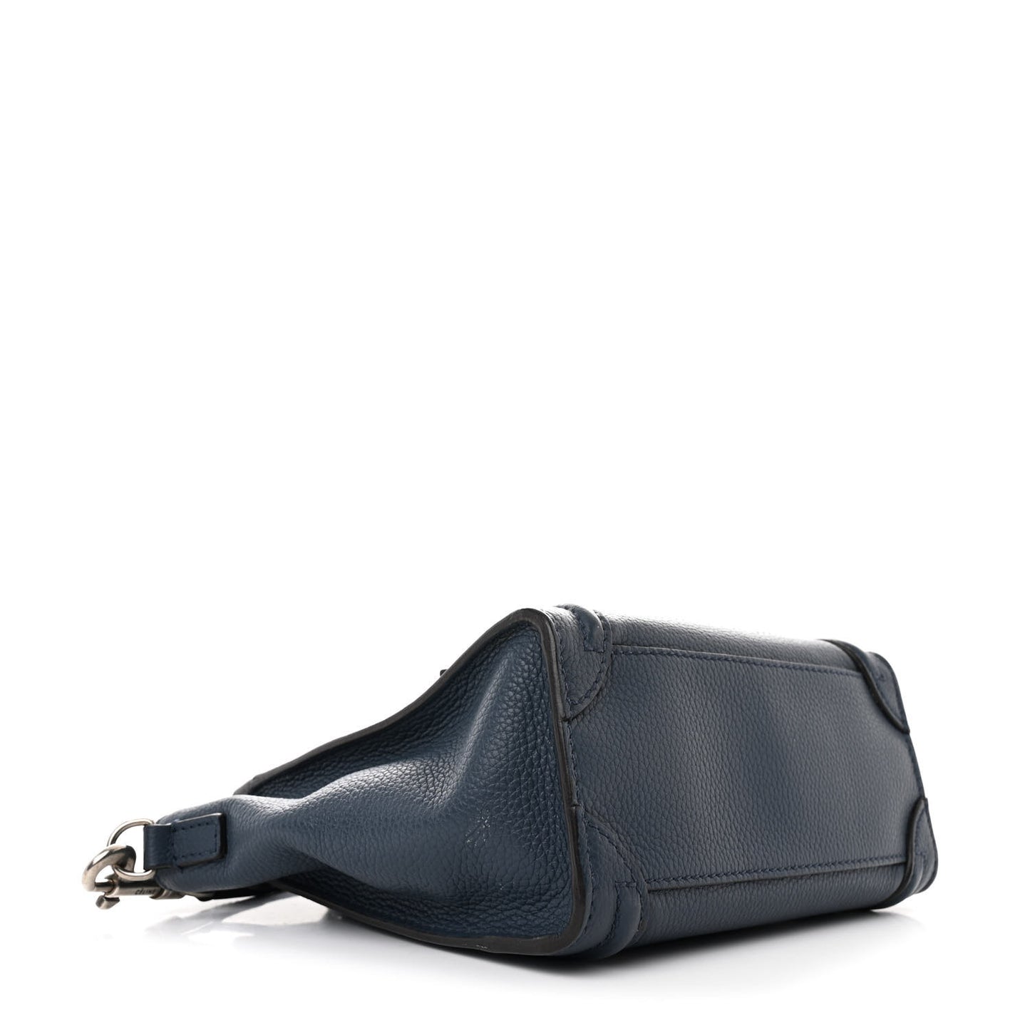 Drummed Calfskin Nano Luggage Navy Blue