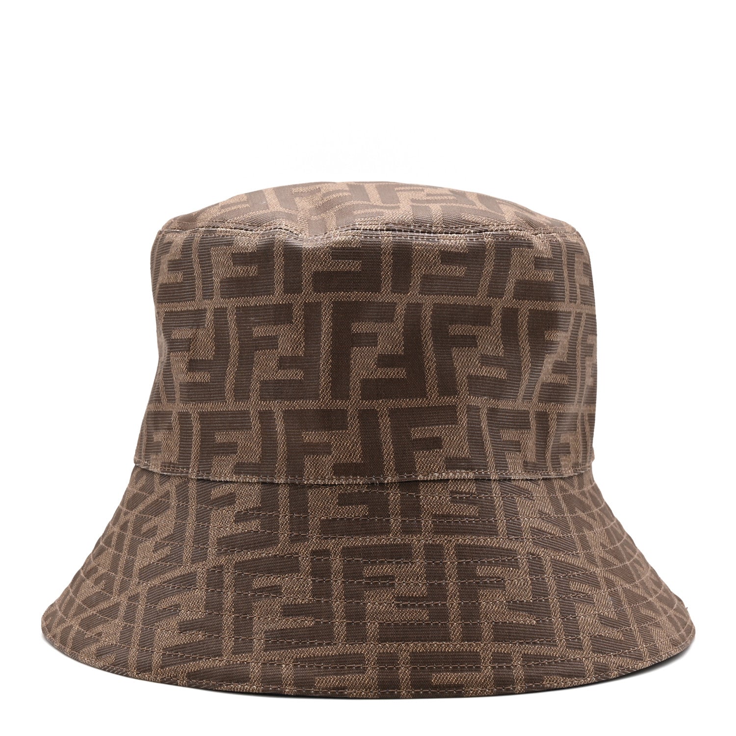 Fendi Technical Fabric FF Reversible Bucket Hat S Tobacco 10 of 14