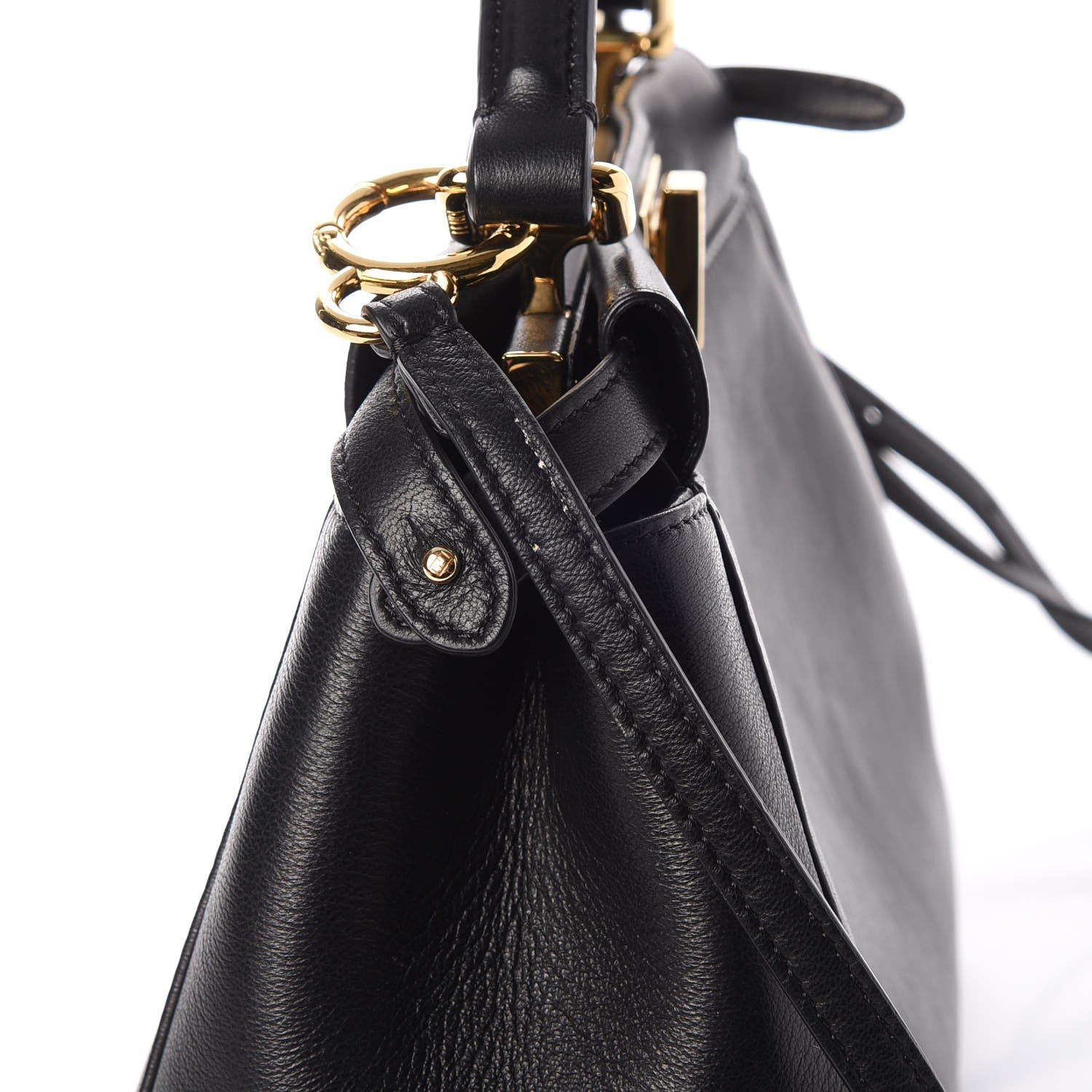 Fendi Nappa Mini Peekaboo Iconic Satchel Black 9 of 12