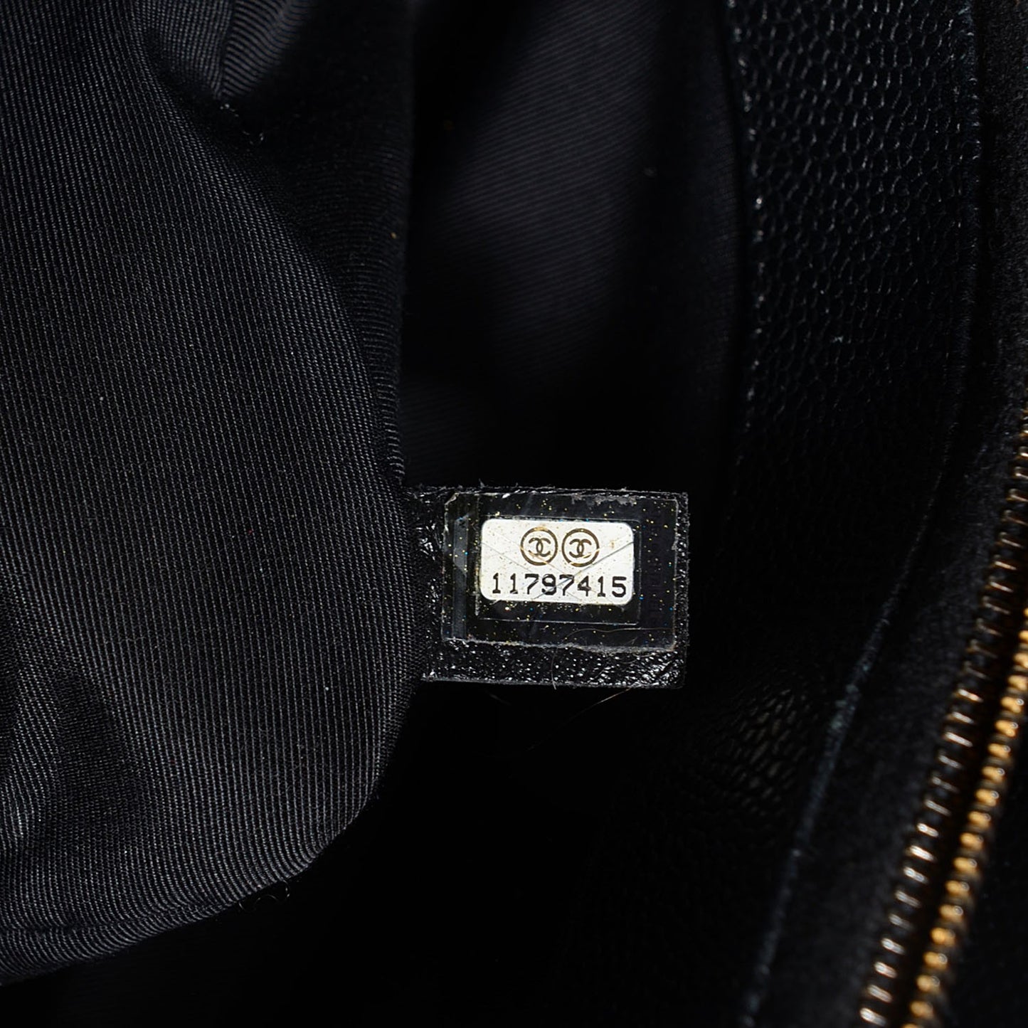 Caviar Quilted Grand Shopping Tote GST Black