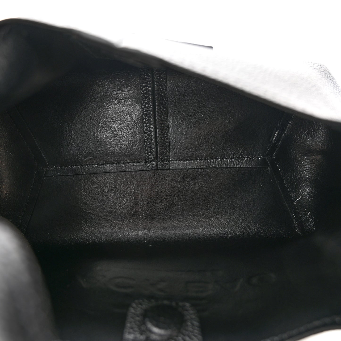 Grained Calfskin Mini The Sack Bag Black