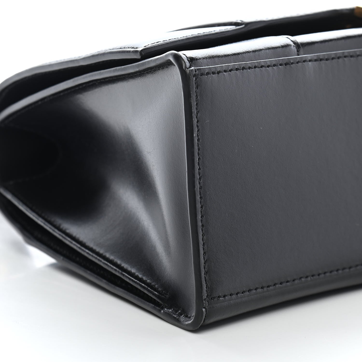 Balenciaga Shiny Box Calfskin Medium Hourglass Top Handle Bag Black 7 of 8