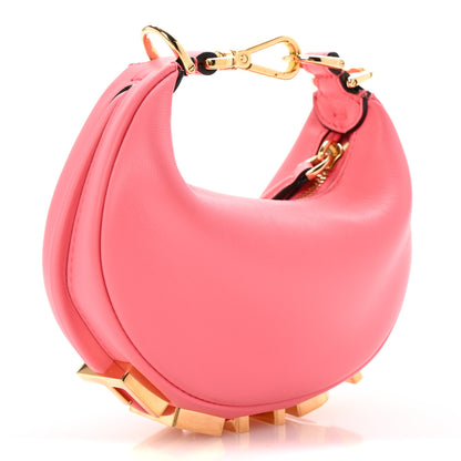 Fendi Vitello Grace New Matte Nano Fendigraphy Hobo Charm Pink Dalia 3 of 6