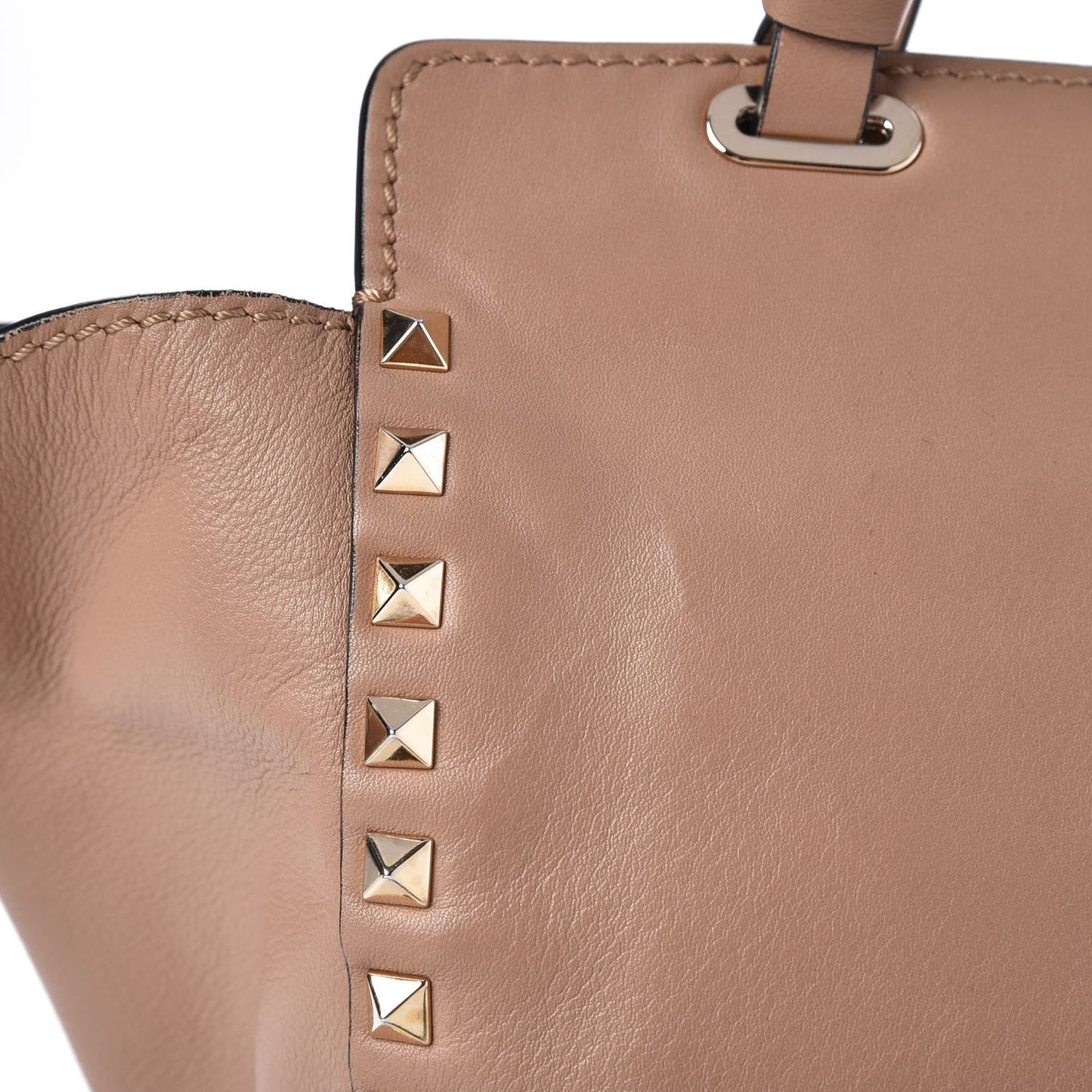 Vitello Small Rockstud Tote Alpaca