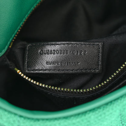 Saint Laurent Canvas Quilted Toy Loulou Puffer Monogram Chain Satchel Basil 7 of 10