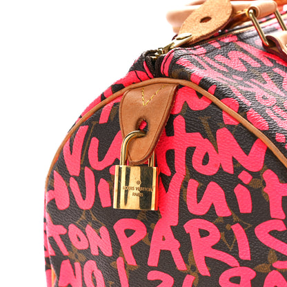 Louis Vuitton Monogram Graffiti Speedy 30 Fuchsia 10 of 15