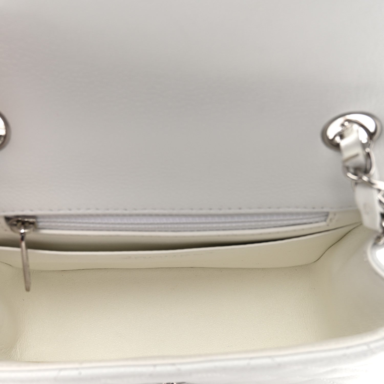 Chanel Caviar Quilted Mini Square Flap White 5 of 10