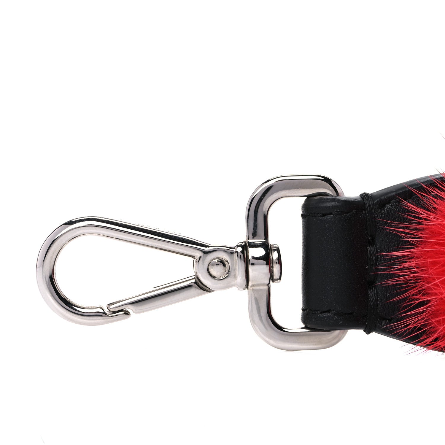 Fendi Mink Fur Pom Pom Mini Strap You Black Multicolor 5 of 7