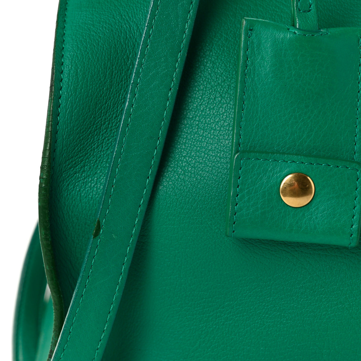 Calfskin Small Classic Y Cabas Green