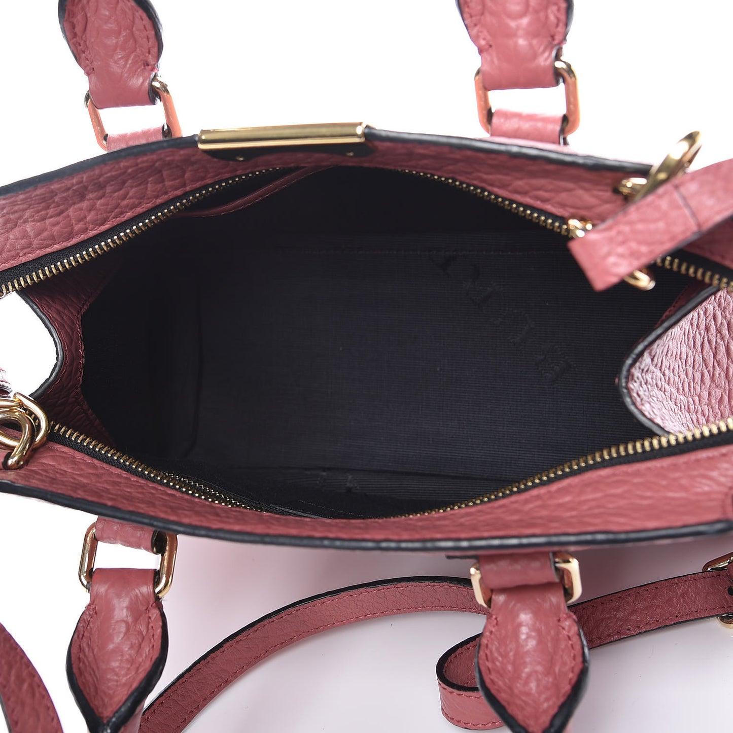 Signature Grain Small Clifton Bag Antique Rose