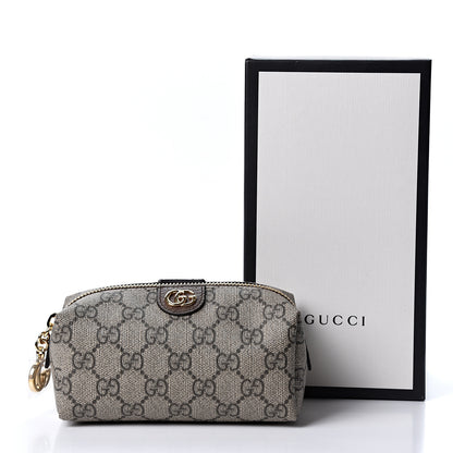 Gucci Soft GG Supreme Monogram Calfskin Small Ophidia Cosmetic Case Beige Ebony New Acero 9 of 9