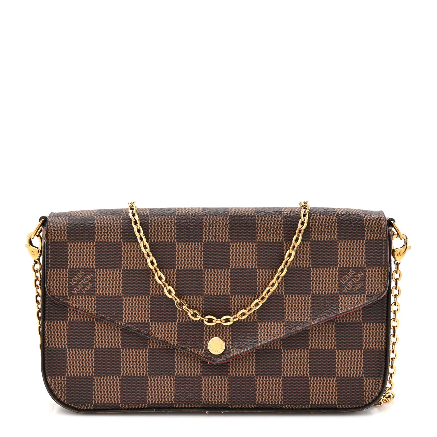 Damier Ebene Pochette Felicie Chain Wallet