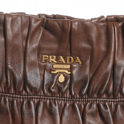 Prada Nappa Gaufre Shopping Tote Brown 5 of 8