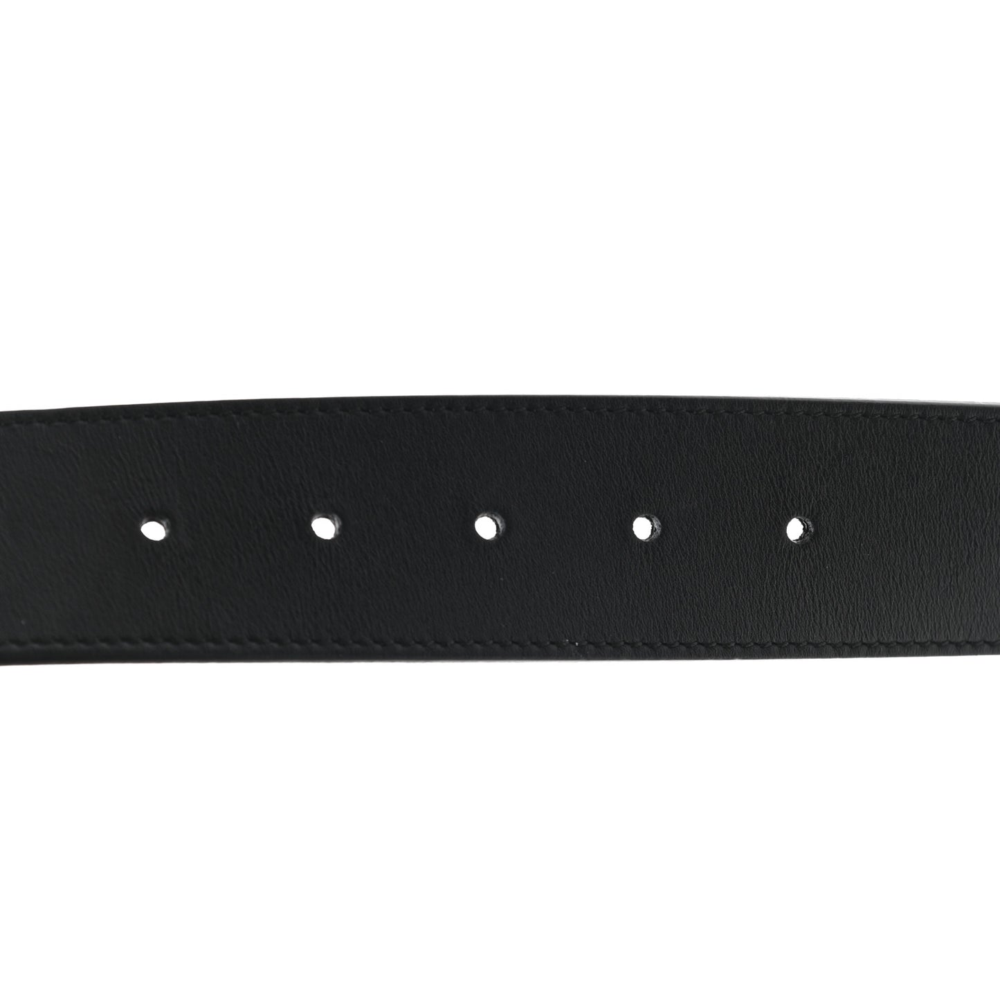 Moon Calfskin Pearl Double G 40mm Belt 85 34 Black Cream