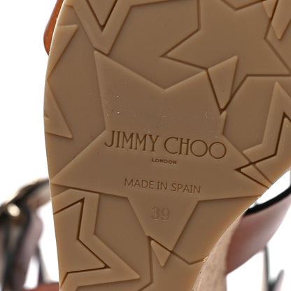 Jimmy Choo Vachetta Cork Aleili 100 Wedge Sandals 39 Brown 6 of 10