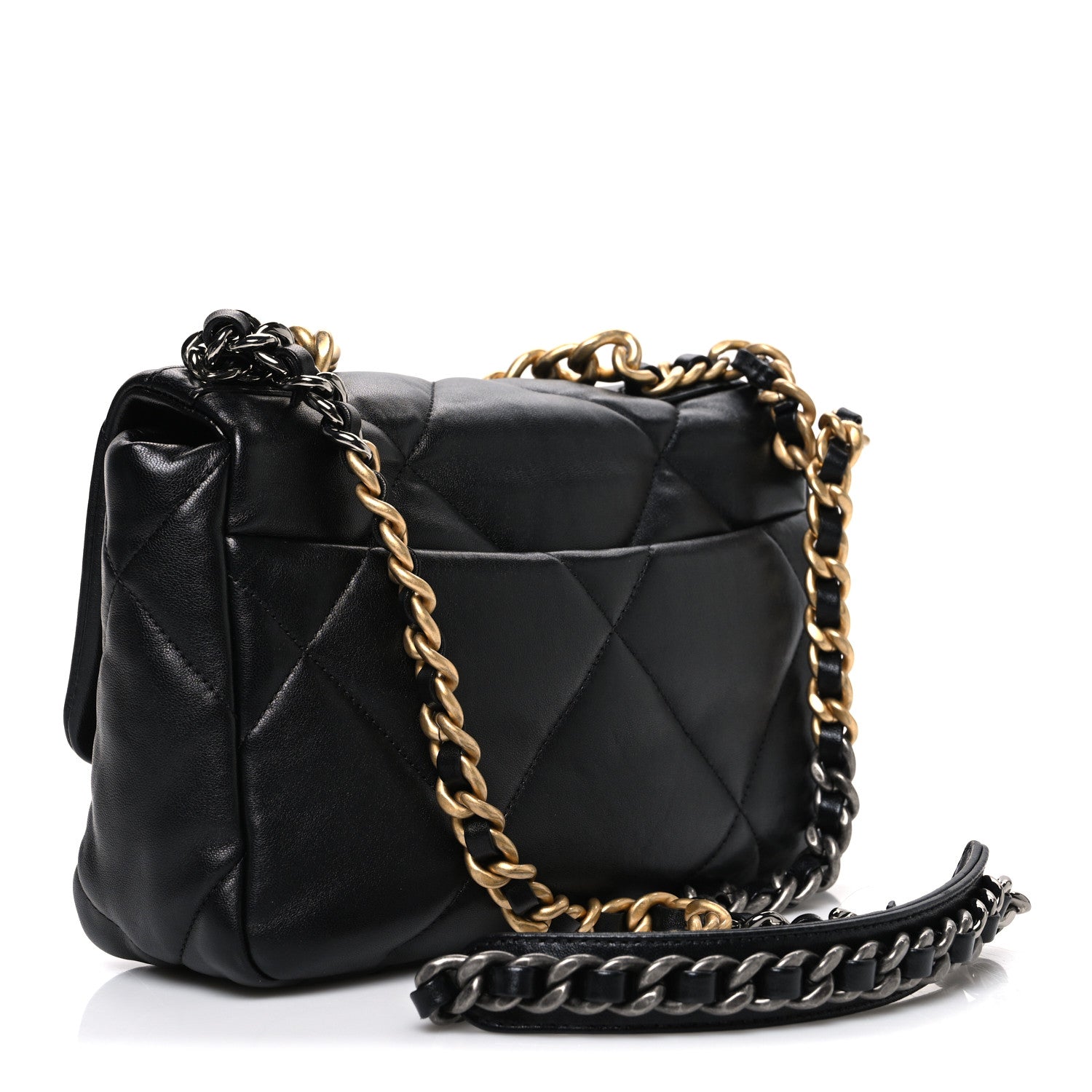 Chanel Lambskin Quilted Medium Chanel 19 Flap Black 3 of 11
