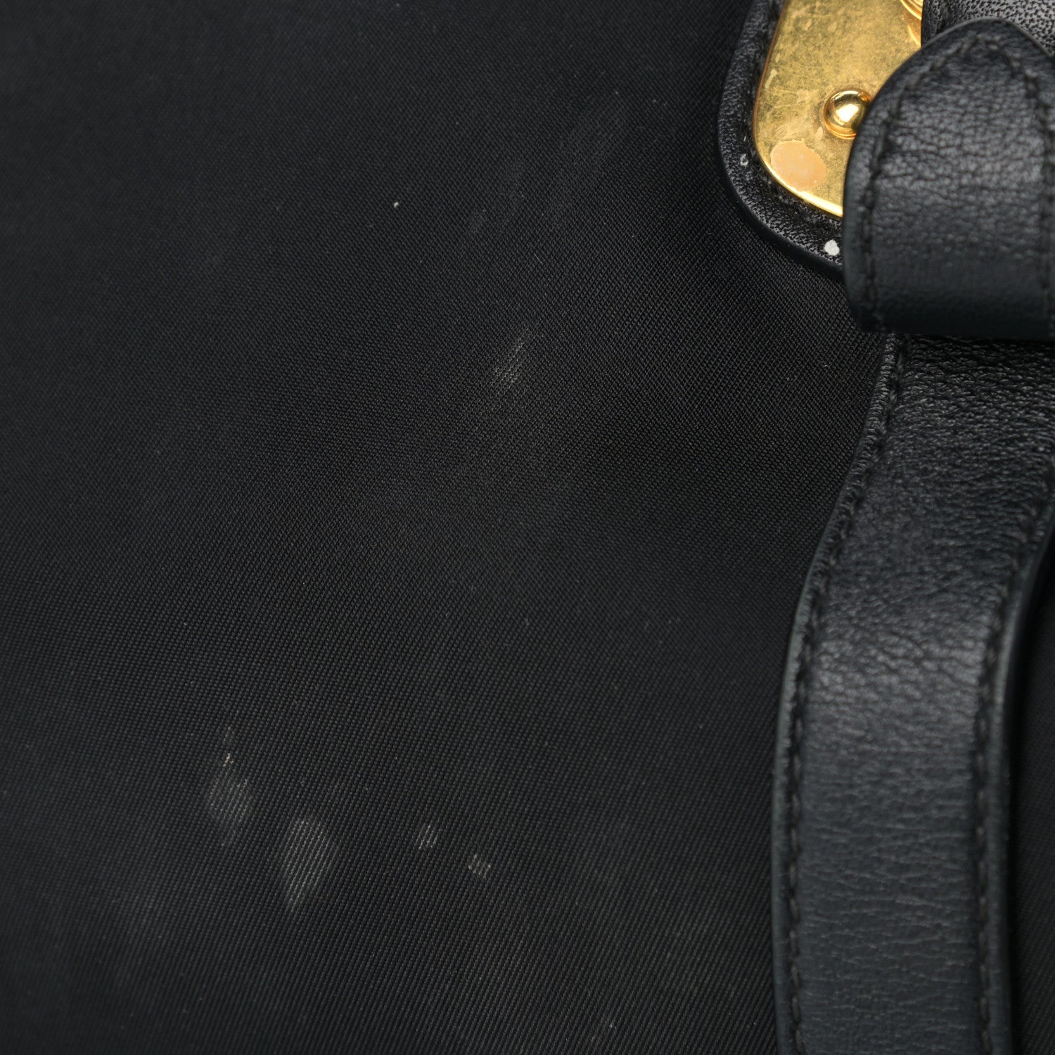 Prada Tessuto Nylon Soft Calfskin Shopping Satchel Black 14 of 15