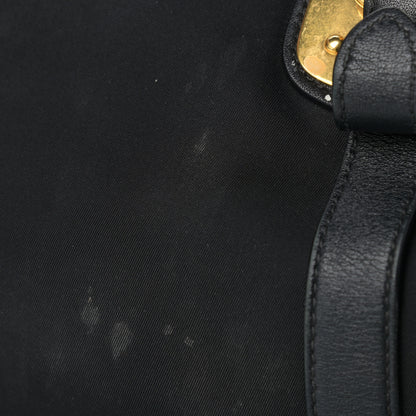 Prada Tessuto Nylon Soft Calfskin Shopping Satchel Black 14 of 15