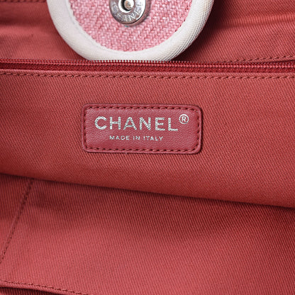 Chanel Woven Straw Raffia Extra Large Deauville Tote Pink 5 of 9
