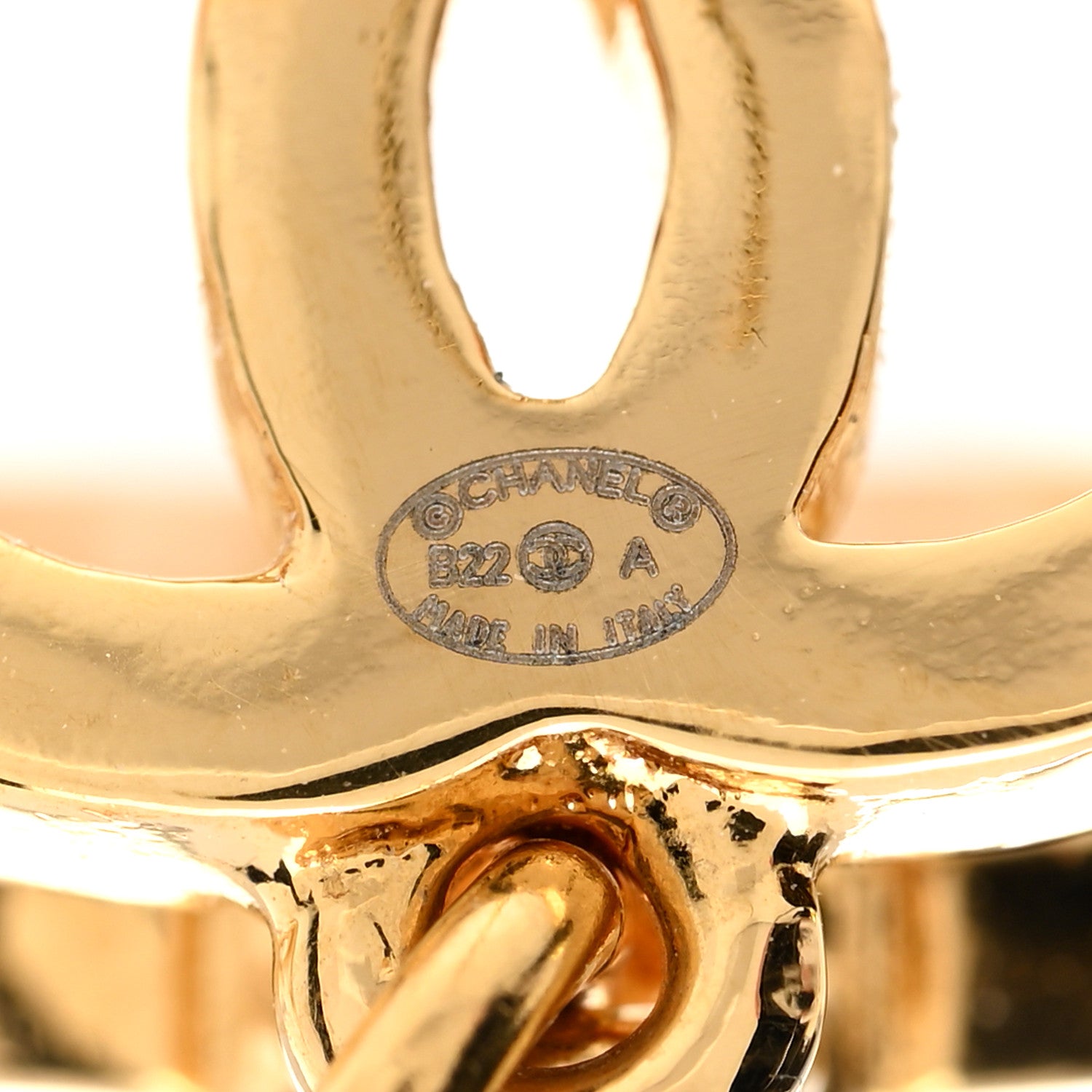 Chanel Metal CC Rue Cambon Drop Earrings Gold 4 of 5