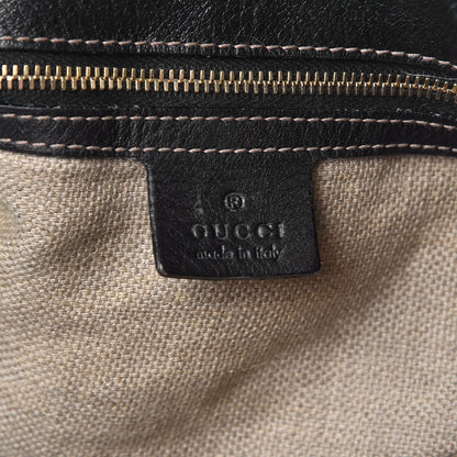 Gucci Canvas Flora Floral Large Horsebit Chain Hobo Black 6 of 13