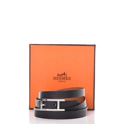 Hermes Chamonix Hapi 3MM Triple Tour Wrap Bracelet S Black 8 of 8