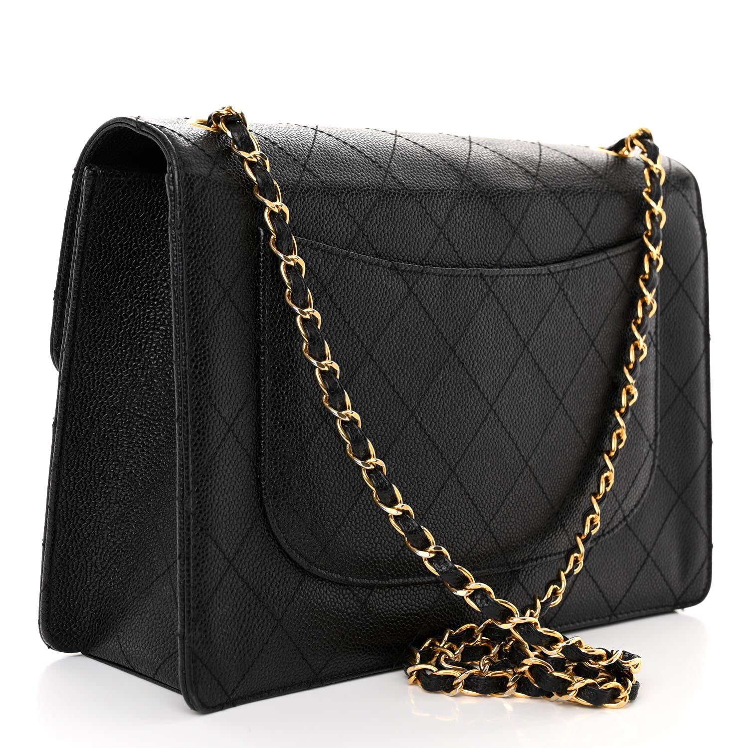 Chanel Caviar Stitch Jumbo Single Flap Black 3 of 11