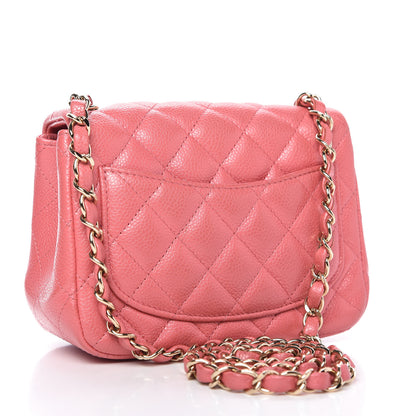 Chanel Caviar Quilted Mini Square Flap Pink 3 of 11