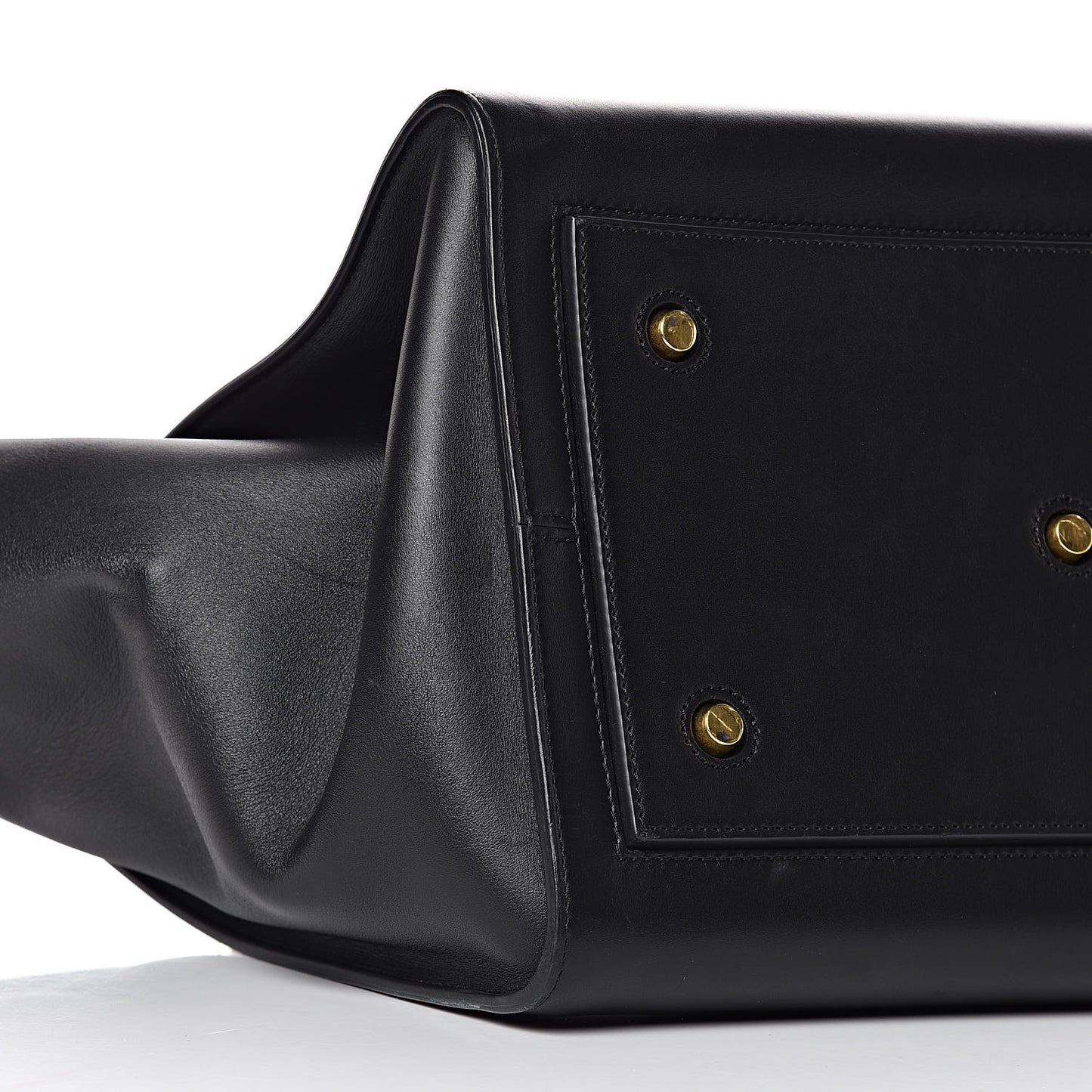 Smooth Calfskin Medium Tie Knot Tote Black