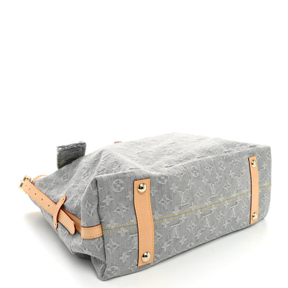 Louis Vuitton Monogram Denim CarryAll MM Washed Grey 5 of 10