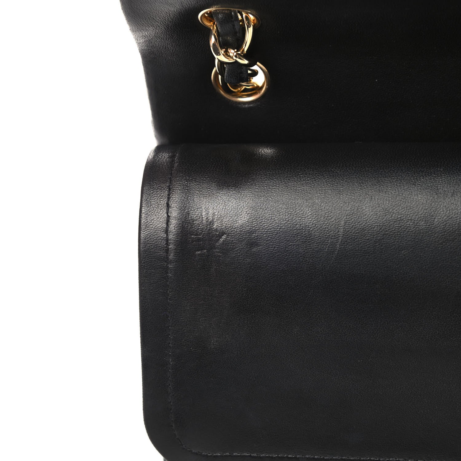 Chanel Lambskin Quilted Jumbo Double Flap Black 15 of 19