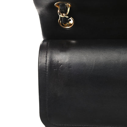 Chanel Lambskin Quilted Jumbo Double Flap Black 15 of 19