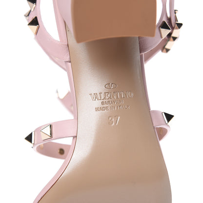 Valentino Garavani Calfskin Rockstud 60mm City Sandals 37 Water Rose 6 of 8