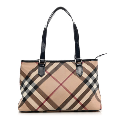 Burberry Nova Check Small Nickie Tote Blue 1 of 13