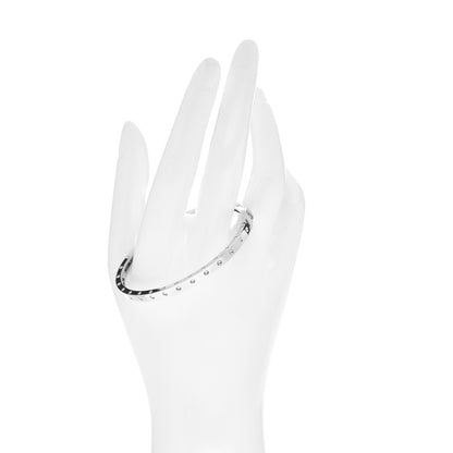 Roberto Coin 18K White Gold Symphony Pois Moi Oval Bangle Bracelet 2 of 4