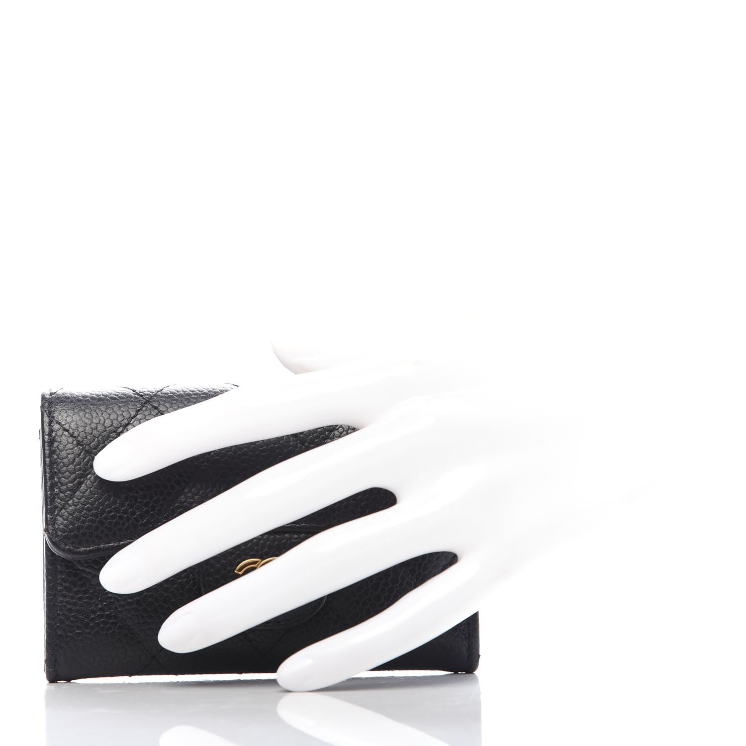 Chanel Caviar Quilted Flap Card Holder Black 2 of 7