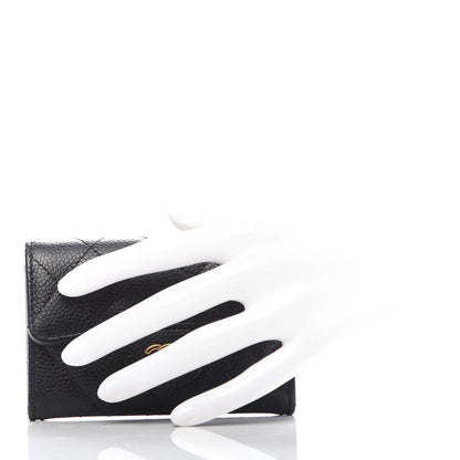Chanel Caviar Quilted Flap Card Holder Black 2 of 7