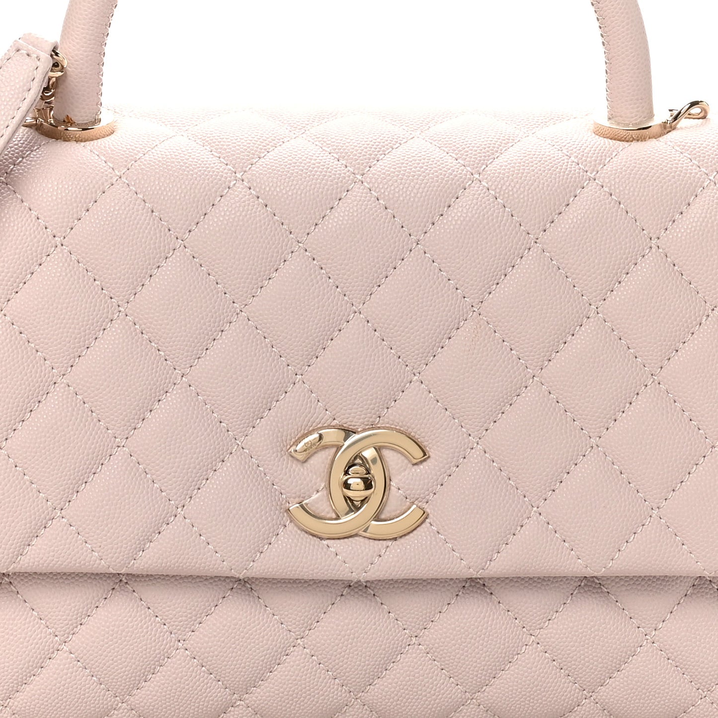 Caviar Quilted Small Coco Handle Flap Lilas Lilac