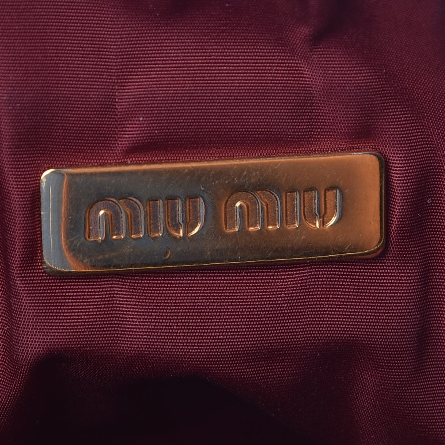 Miu Miu Nappa Lock Pocket Clutch Burgundy 6 of 13