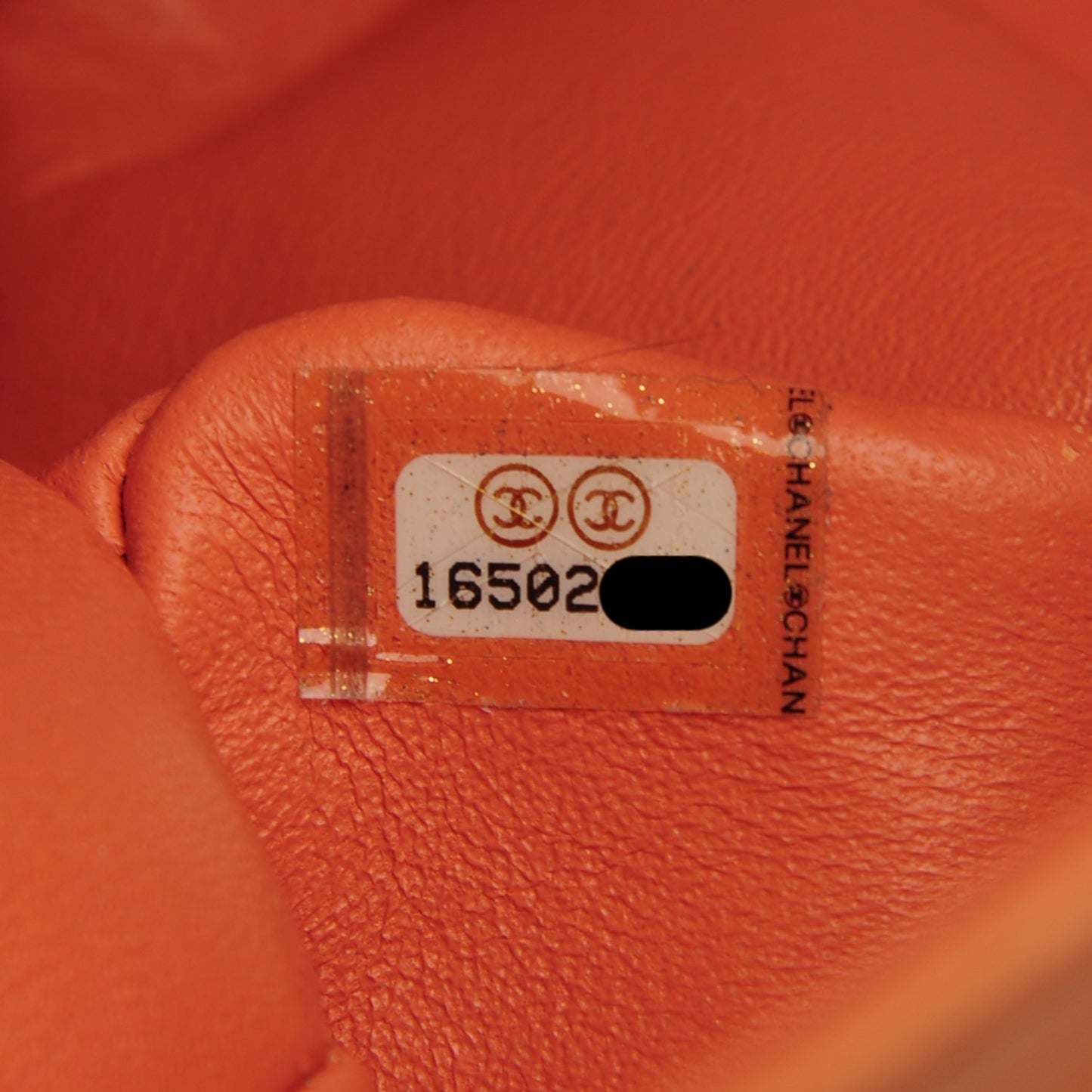 Lambskin Quilted Jumbo Double Flap Light Orange