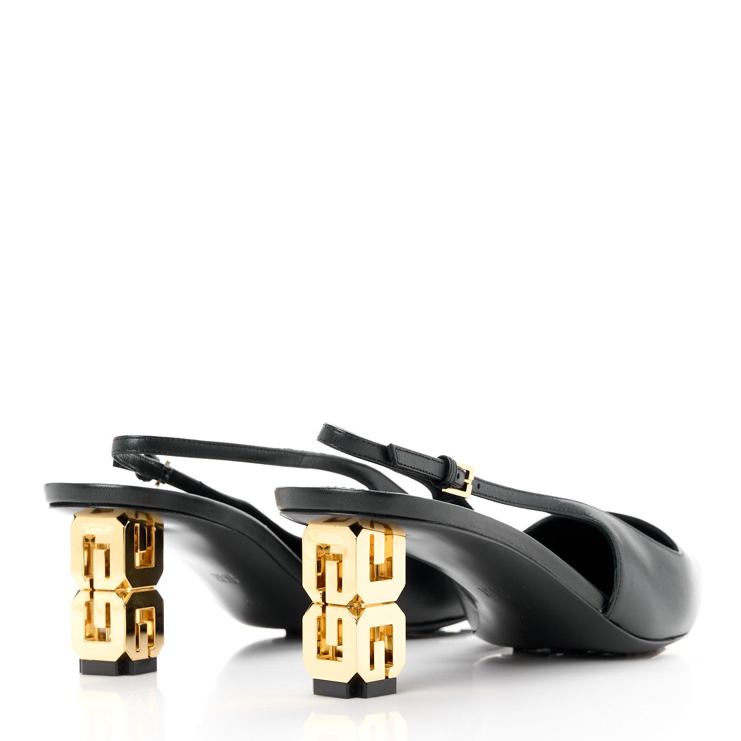 Givenchy Calfskin G Cube 50mm Slingback Pumps 40 Black 4 of 9