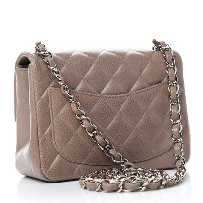 Chanel Caviar Quilted Mini Square Flap Taupe 3 of 10