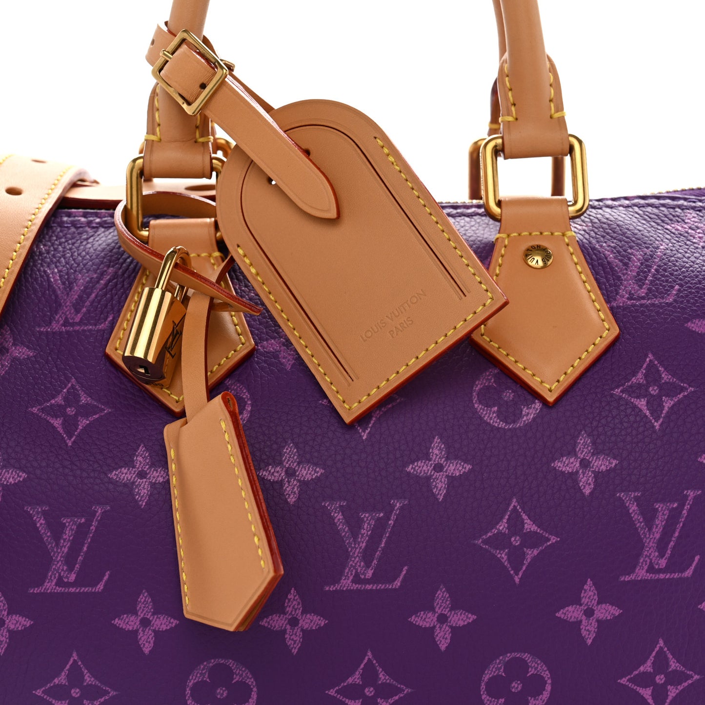 Calfskin Monogram Speedy P9 Bandouliere 25 Lotus Purple