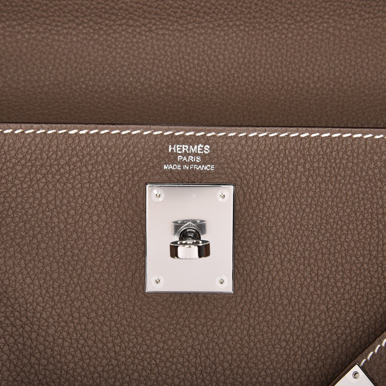 Hermes Togo Kelly Retourne 28 Etoupe 7 of 36