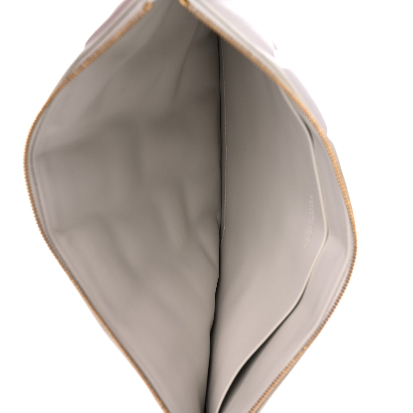 Nappa Padded Intrecciato Flat Pouch Chalk