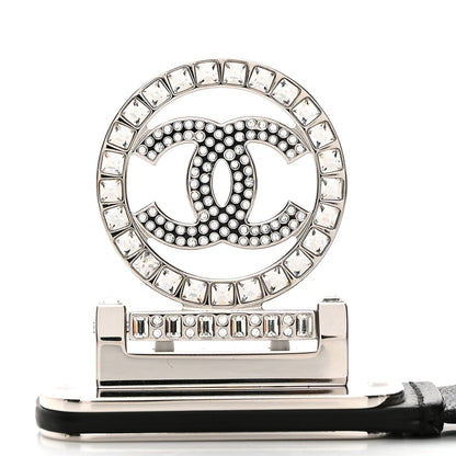 Chanel Lambskin Baguette Crystal CC Belt 90 36 Black 4 of 6