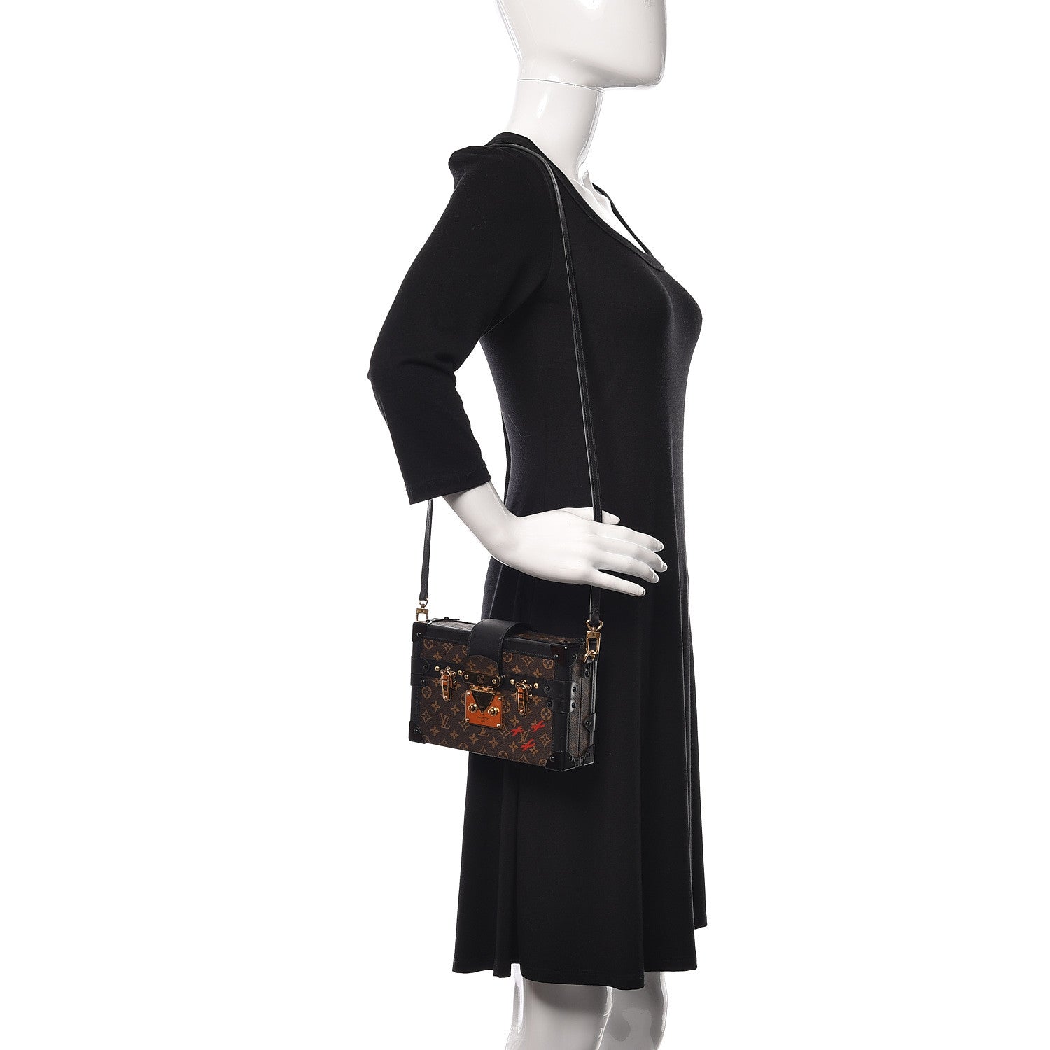 Louis Vuitton Monogram Petite Malle Black 2 of 9