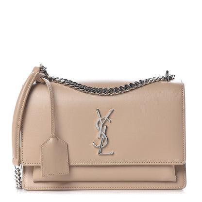 Saint Laurent Calfskin Medium Monogram Sunset Dark Beige 1 of 13