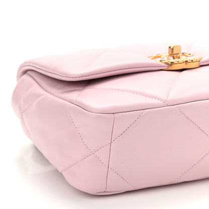 Chanel Lambskin Quilted Medium Chanel 19 Flap Light Pink 9 of 12