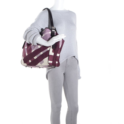 Burberry Canvas Check Print Tote 2 of 9